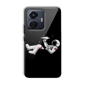 Lazy Astronaut Customized Printed Glass Back Cover for Vivo T1