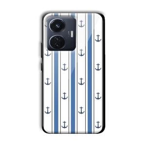 Sailor Anchors Customized Printed Glass Back Cover for Vivo T1