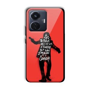 Joker Life Quote Customized Printed Glass Back Cover for Vivo T1