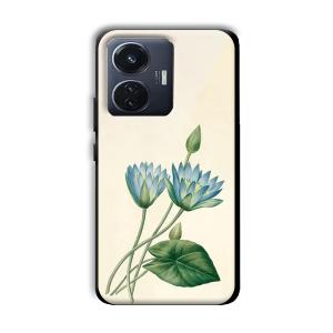 Flowers Customized Printed Glass Back Cover for Vivo T1