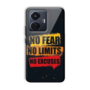 No Fear Customized Printed Glass Back Cover for Vivo T1