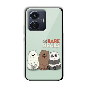 We Bare Bears Customized Printed Glass Back Cover for Vivo T1