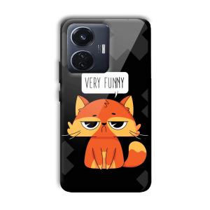 Very Funny Sarcastic Customized Printed Glass Back Cover for Vivo T1