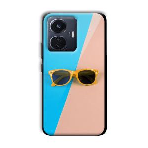 Cool Sunglasses Customized Printed Glass Back Cover for Vivo T1