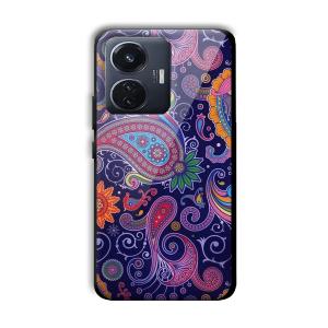 Purple Art Customized Printed Glass Back Cover for Vivo T1