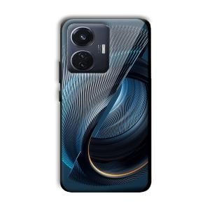 Tecno Blue Customized Printed Glass Back Cover for Vivo T1