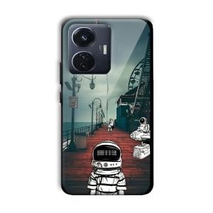 Little Astronaut Customized Printed Glass Back Cover for Vivo T1