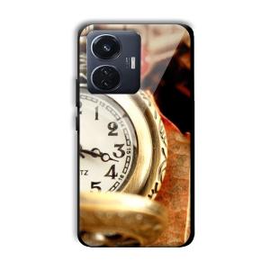 Golden Watch Customized Printed Glass Back Cover for Vivo T1