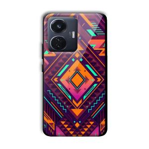 Purple Prism Customized Printed Glass Back Cover for Vivo T1