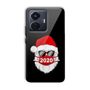 2020 Santa Customized Printed Glass Back Cover for Vivo T1