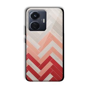 Light Red Customized Printed Glass Back Cover for Vivo T1