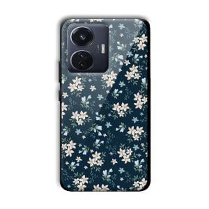 Little Flowers Customized Printed Glass Back Cover for Vivo T1