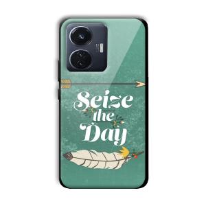 Seize the Day Customized Printed Glass Back Cover for Vivo T1