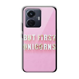 Unicorns Customized Printed Glass Back Cover for Vivo T1
