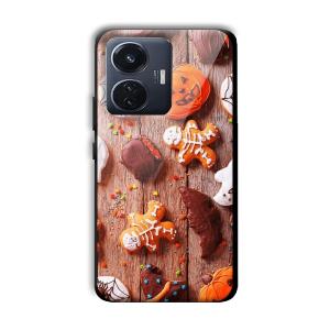Gingerbread Customized Printed Glass Back Cover for Vivo T1