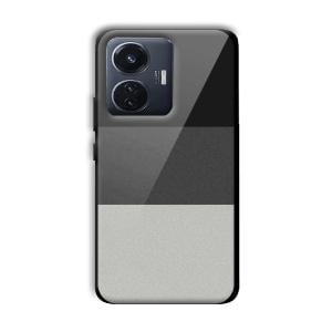 Shades of Grey Customized Printed Glass Back Cover for Vivo T1