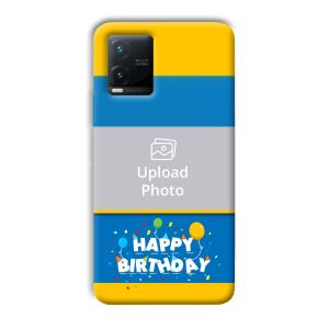 Happy Birthday Customized Printed Back Cover for Vivo T1x