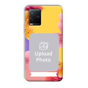 Colorful Flowers Customized Printed Back Cover for Vivo T1x
