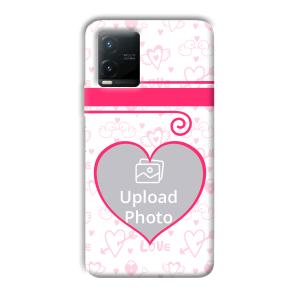 Hearts Customized Printed Back Cover for Vivo T1x