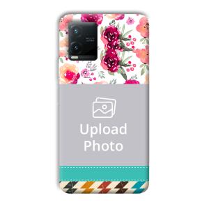 Water Color Painting Customized Printed Back Cover for Vivo T1x