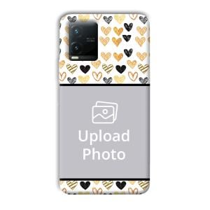 Small Hearts Customized Printed Back Cover for Vivo T1x