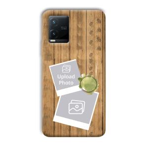 Wooden Photo Collage Customized Printed Back Cover for Vivo T1x