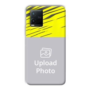 Yellow Lines Customized Printed Back Cover for Vivo T1x