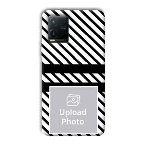 White Black Customized Printed Back Cover for Vivo T1x
