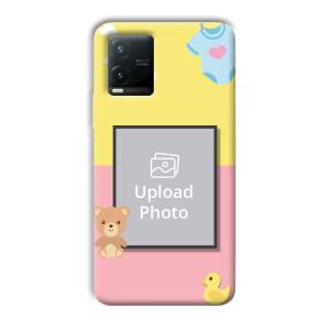 Teddy Bear Baby Design Customized Printed Back Cover for Vivo T1x