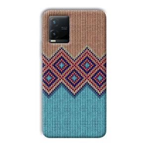 Fabric Design Phone Customized Printed Back Cover for Vivo T1x