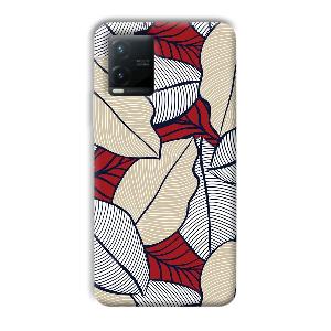 Leafy Pattern Phone Customized Printed Back Cover for Vivo T1x