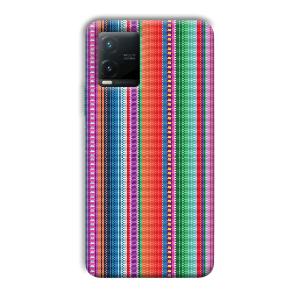 Fabric Pattern Phone Customized Printed Back Cover for Vivo T1x