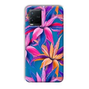 Aqautic Flowers Phone Customized Printed Back Cover for Vivo T1x