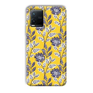 Yellow Fabric Design Phone Customized Printed Back Cover for Vivo T1x