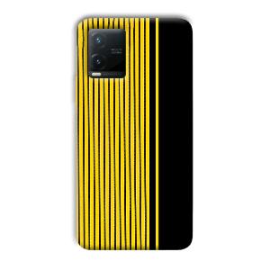 Yellow Black Design Phone Customized Printed Back Cover for Vivo T1x