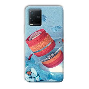 Blue Design Phone Customized Printed Back Cover for Vivo T1x