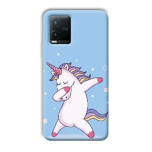 Unicorn Dab Phone Customized Printed Back Cover for Vivo T1x