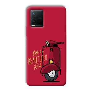 Life is Beautiful  Phone Customized Printed Back Cover for Vivo T1x