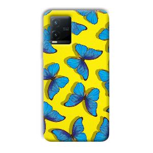 Butterflies Phone Customized Printed Back Cover for Vivo T1x