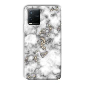 Grey White Design Phone Customized Printed Back Cover for Vivo T1x