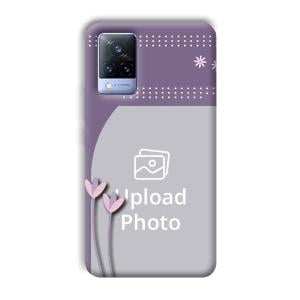 Lilac Pattern Customized Printed Back Cover for Vivo V21