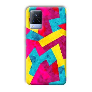 Pink Yellow Pattern Phone Customized Printed Back Cover for Vivo V21
