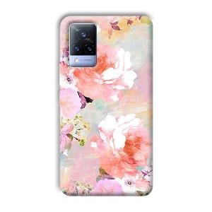 Floral Canvas Phone Customized Printed Back Cover for Vivo V21