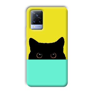 Black Cat Phone Customized Printed Back Cover for Vivo V21