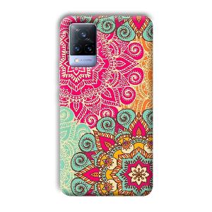 Floral Design Phone Customized Printed Back Cover for Vivo V21