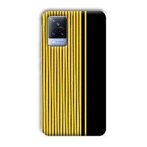 Yellow Black Design Phone Customized Printed Back Cover for Vivo V21