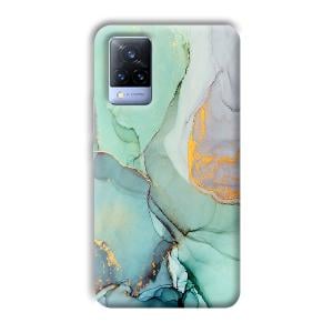 Green Marble Phone Customized Printed Back Cover for Vivo V21