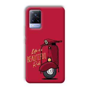Life is Beautiful  Phone Customized Printed Back Cover for Vivo V21