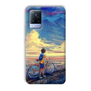Boy & Sunset Phone Customized Printed Back Cover for Vivo V21