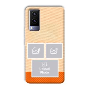 Orange Background Customized Printed Back Cover for Vivo V21e